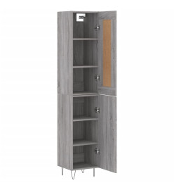 Buffet haut Sonoma gris 34,5x34x180 cm Bois d'ingénierie