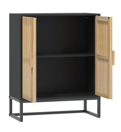 Buffet noir 60x30x75 cm bois d'ingénierie