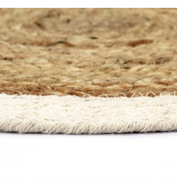 Napperons 4 pcs Naturel Plain 38 cm Rond Jute et coton