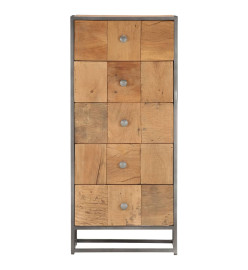 Armoire à tiroirs 45 x 30 x 100 cm Bois de récupération massif