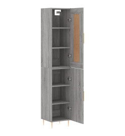 Buffet haut Sonoma gris 34,5x34x180 cm Bois d'ingénierie