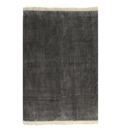 Tapis Kilim Coton 160 x 230 cm Anthracite