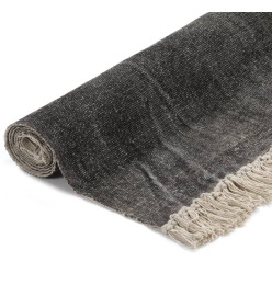 Tapis Kilim Coton 160 x 230 cm Anthracite