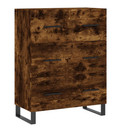 Buffet haut Chêne fumé 69,5x34x180 cm Bois d'ingénierie