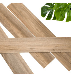 WallArt Planches d'aspect de bois Chêne naturel Marron latte