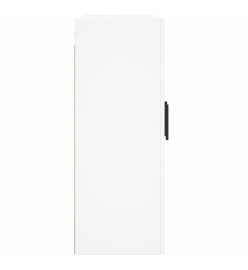 Armoires murales 2 pcs blanc bois d'ingénierie