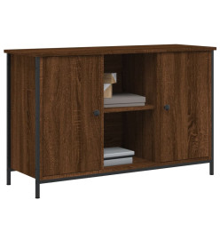 Meuble TV chêne marron 100x35x65 cm bois d'ingénierie