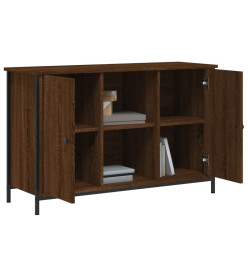 Meuble TV chêne marron 100x35x65 cm bois d'ingénierie