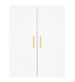 Armoires murales 2 pcs blanc bois d'ingénierie