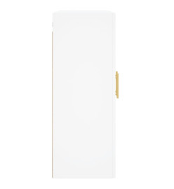 Armoires murales 2 pcs blanc bois d'ingénierie