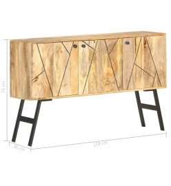 Buffet 118x30x75 cm Bois de manguier massif