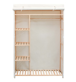Garde-robe en tissu et bois de pin 110 x 40 x 170 cm