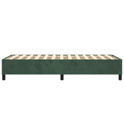 Sommier à ressorts de lit Vert foncé 90x200 cm Velours