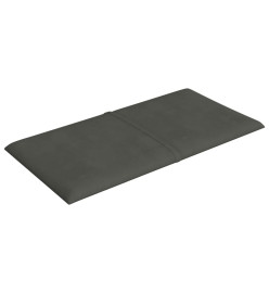 Panneaux muraux 12 pcs Gris foncé 30x15 cm Velours 0,54 m²