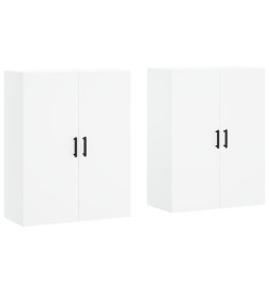 Armoires murales 2 pcs blanc 69,5x34x90 cm