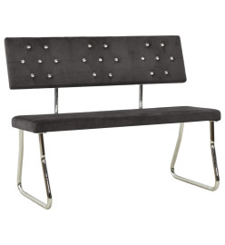 Banc 110 cm Gris foncé Velours