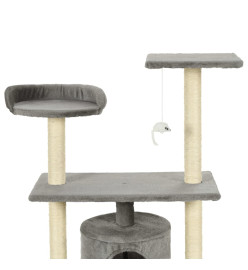 Arbre à chat avec griffoirs en sisal 95 cm Gris