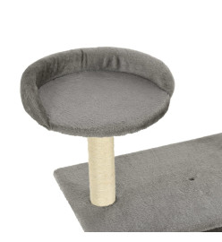 Arbre à chat avec griffoirs en sisal 95 cm Gris