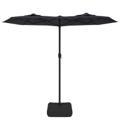 Parasol à double tête noir 316x240 cm