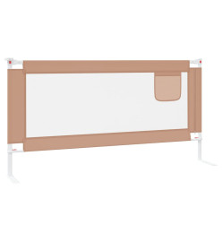 Barrière de sécurité de lit d'enfant Taupe 180x25 cm Tissu