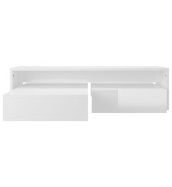 Ensemble tables basses gigognes Blanc brillant 100x100x26,5 cm