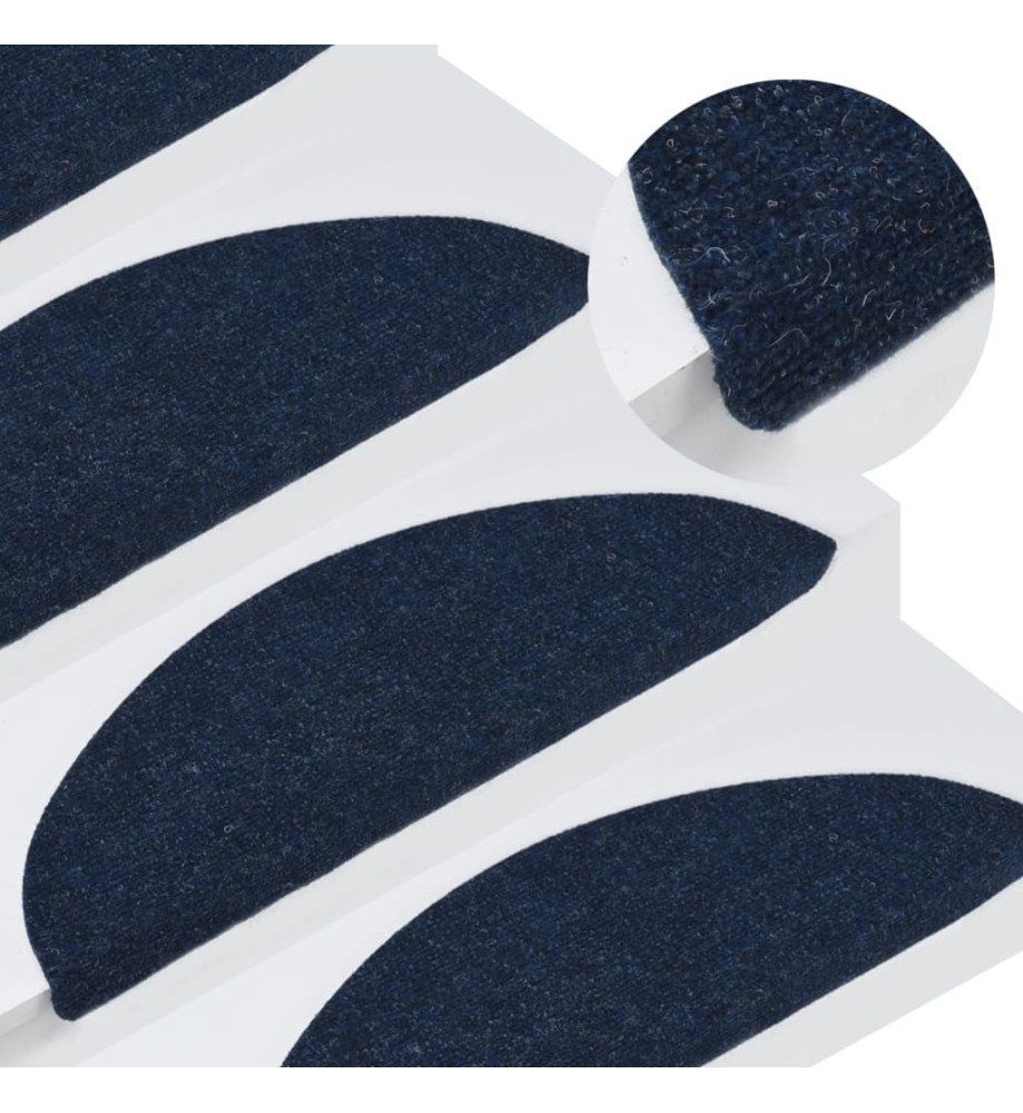 Tapis d'escalier autocollants 15 pcs 56x17x3 cm Bleu