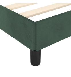 Cadre de lit Vert foncé 200x200 cm Velours