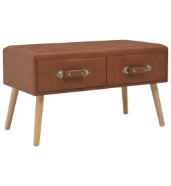 Table basse Marron 80x40x46 cm Similicuir