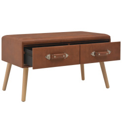 Table basse Marron 80x40x46 cm Similicuir