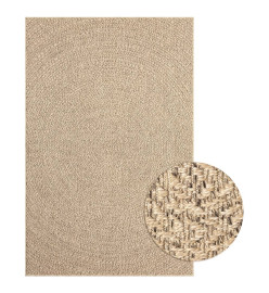 Tapis 160x230 cm aspect jute intérieur et extérieur