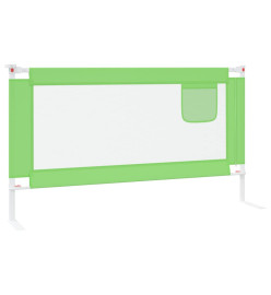 Barrière de sécurité de lit d'enfant Vert 150x25 cm Tissu