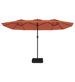 Parasol à double tête terre cuite 449x245 cm