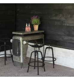 Esschert Design Chaise de tracteur de bar Noir