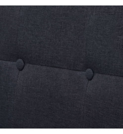 Sofa à 2 places avec accoudoirs acier et tissu gris foncé