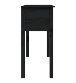 Table console Noir 100x35x75 cm Bois massif de pin