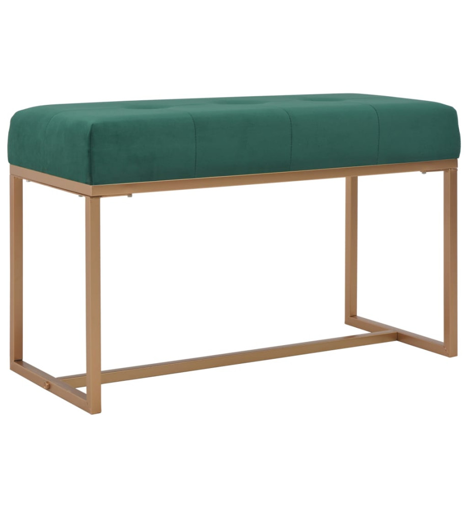 Banc 80 cm Vert Velours