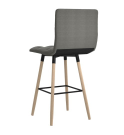 Tabourets de bar lot de 2 gris clair tissu