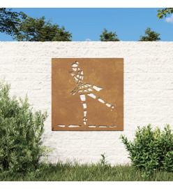 Décoration murale jardin 55x55 cm motif de danseuse de ballet