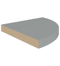 Étagères d'angle flottantes 2 pcs gris 35x35x3,8 cm MDF