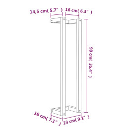 Porte-serviette 23x18x90 cm Bois de pin massif