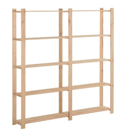 Étagère de stockage 5 niveaux 170x28,5x170cm Bois de pin massif