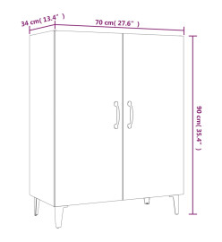 Buffet Chêne sonoma 70x34x90 cm Bois d'ingénierie