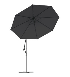 Tissu de remplacement pour parasol déporté noir 300 cm