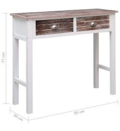 Table console Marron 90 x 30 x 77 cm Bois