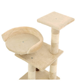 Arbre à chat avec griffoirs en sisal 65 cm Beige