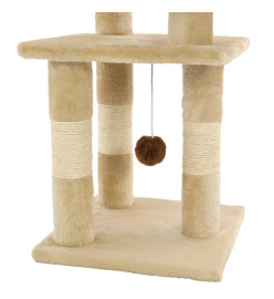 Arbre à chat avec griffoirs en sisal 65 cm Beige