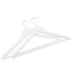 Cintres antidérapants 20 pcs Blanc Bois dur