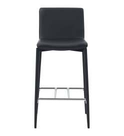 Tabourets de bar lot de 2 noir similicuir