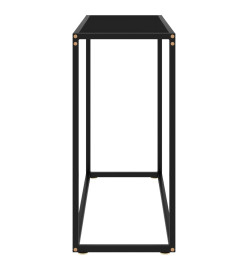 Table console Noir 80x35x75 cm Verre trempé