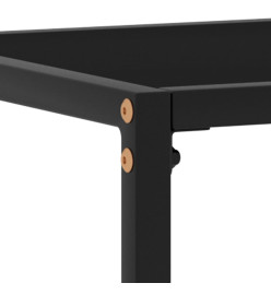 Table console Noir 80x35x75 cm Verre trempé